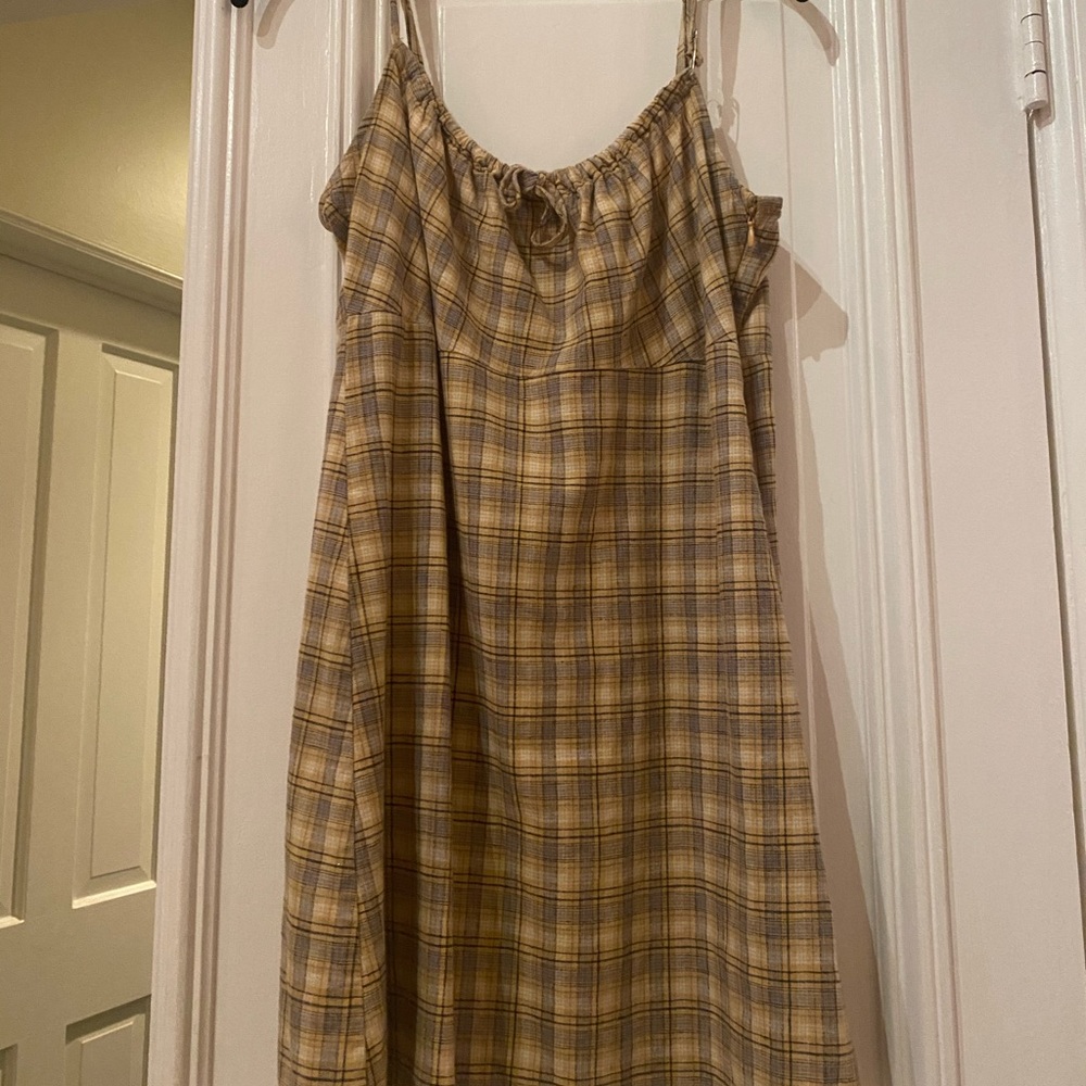urban outfitters plaid mini dress
